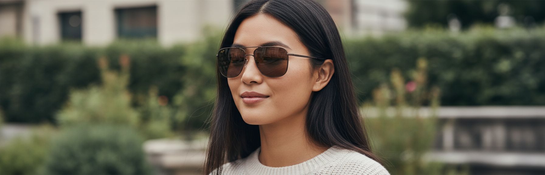 Polarized gray aviator sunglasses with metal frame for driving — view 6