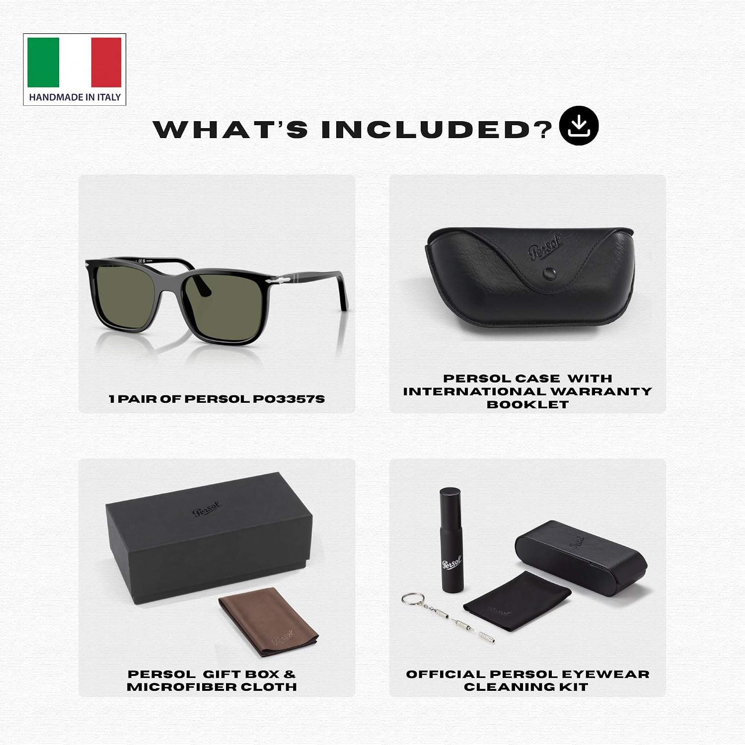 Gray rectangle sunglasses with acetate frame and UV400 anti-glare lenses, shown with official eyewear kit — view 2