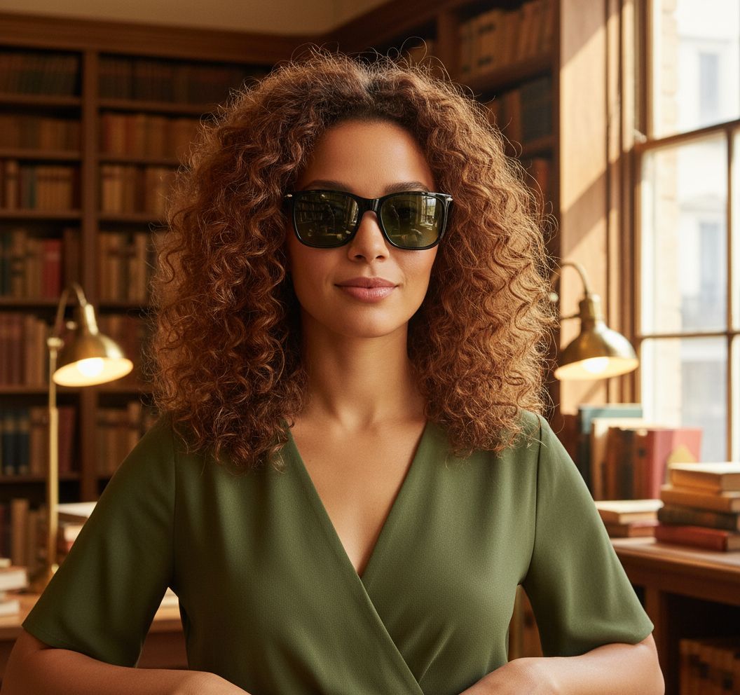 Gray rectangle sunglasses with acetate frame and UV400 anti-glare lenses, shown with official eyewear kit — view 1