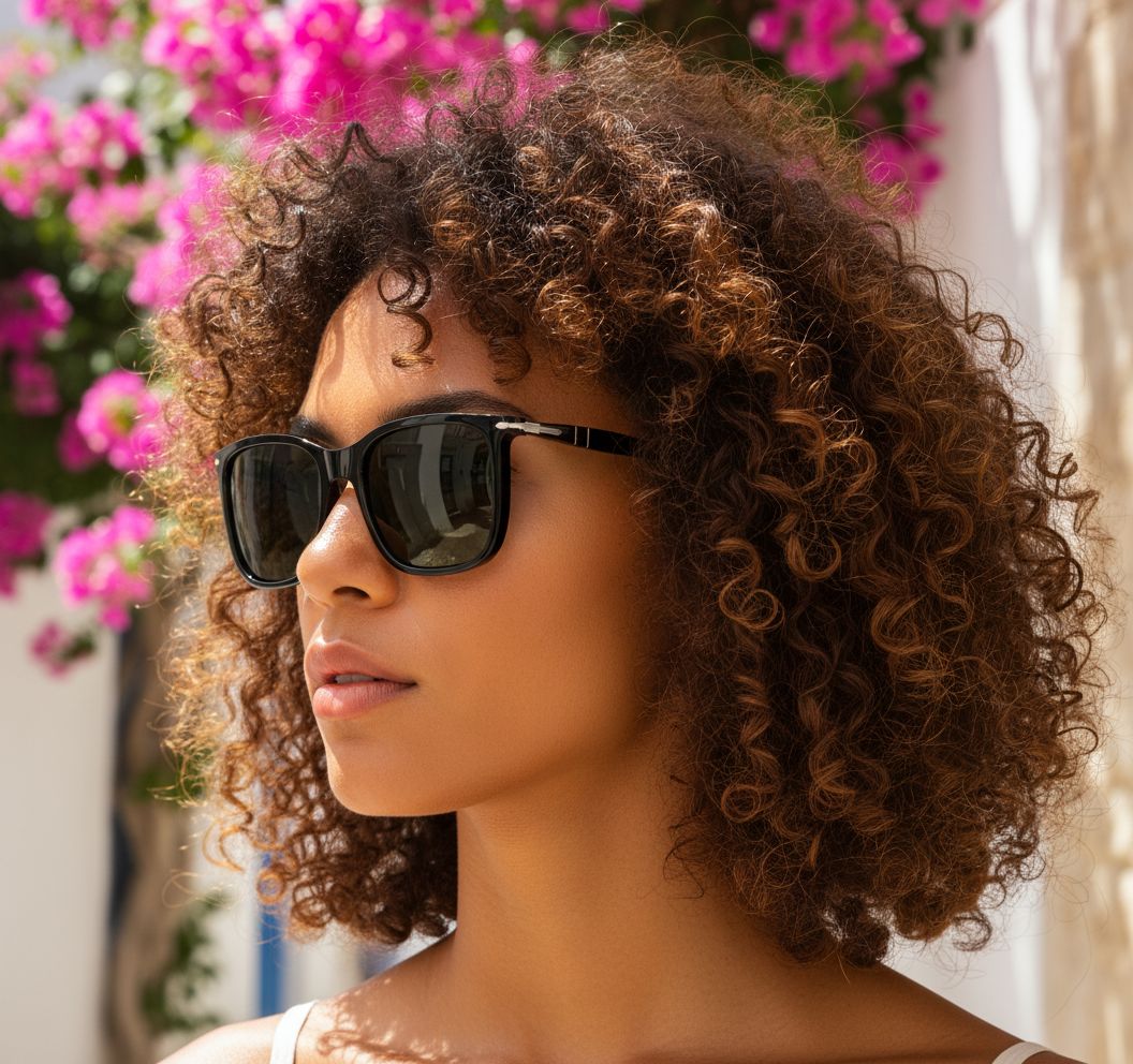 Gray rectangle sunglasses with acetate frame and UV400 anti-glare lenses, shown with official eyewear kit — view 3