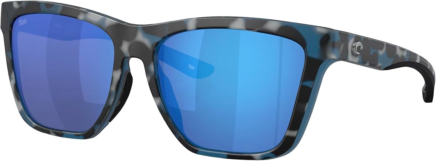 Gray polarized rectangle sunglasses with acetate frame, designed for fishing and water sports — view 1