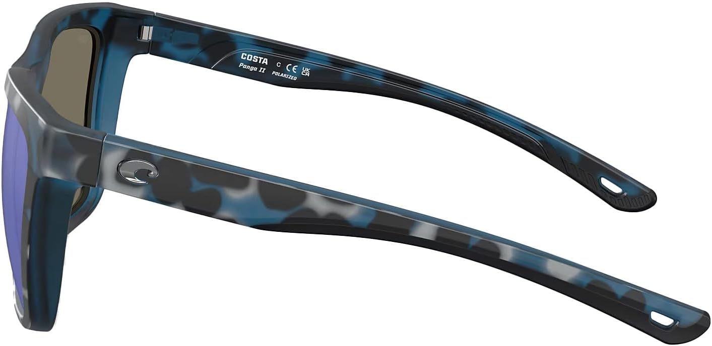 Gray polarized rectangle sunglasses with acetate frame, designed for fishing and water sports — view 2