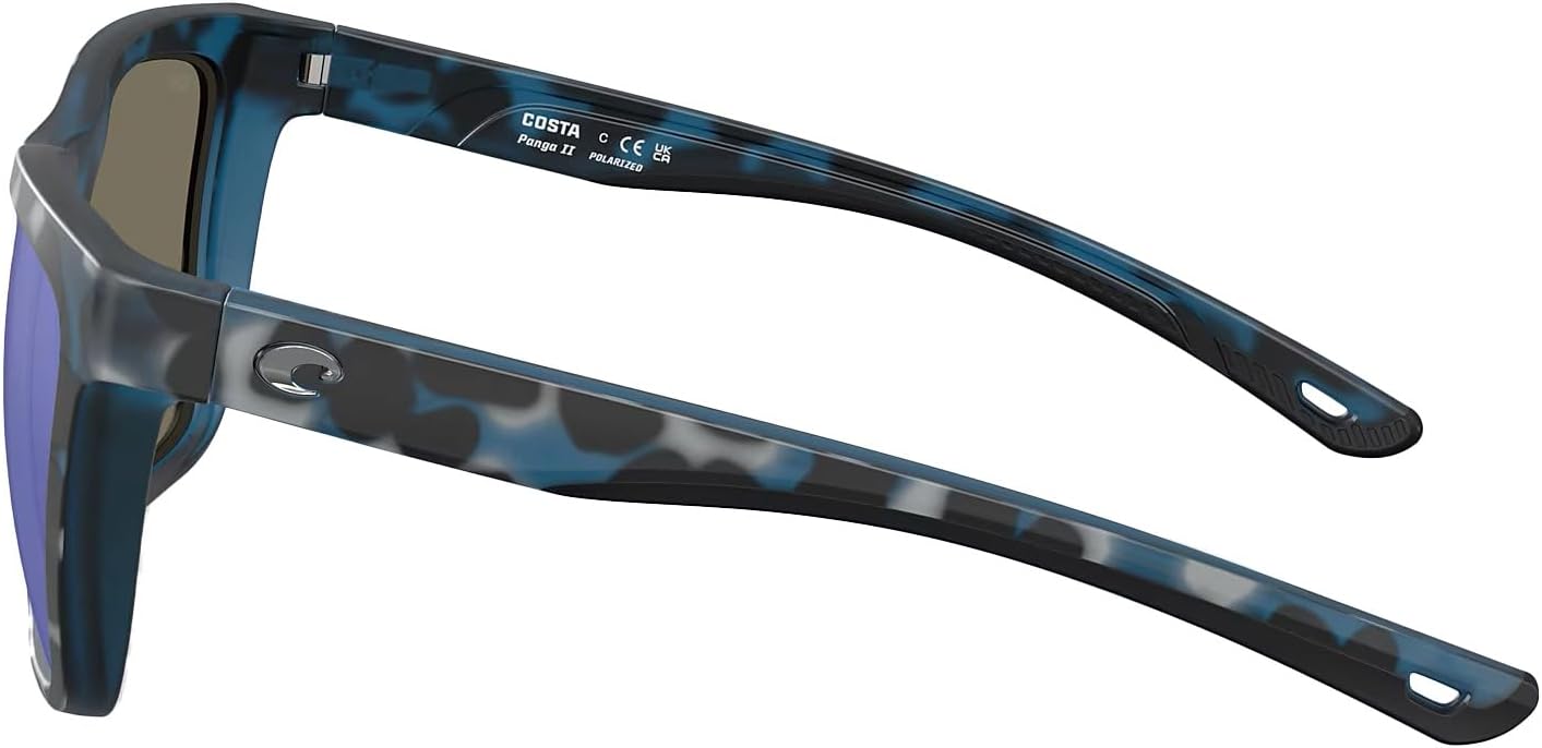 Gray polarized rectangle sunglasses with acetate frame, designed for fishing and water sports — view 2