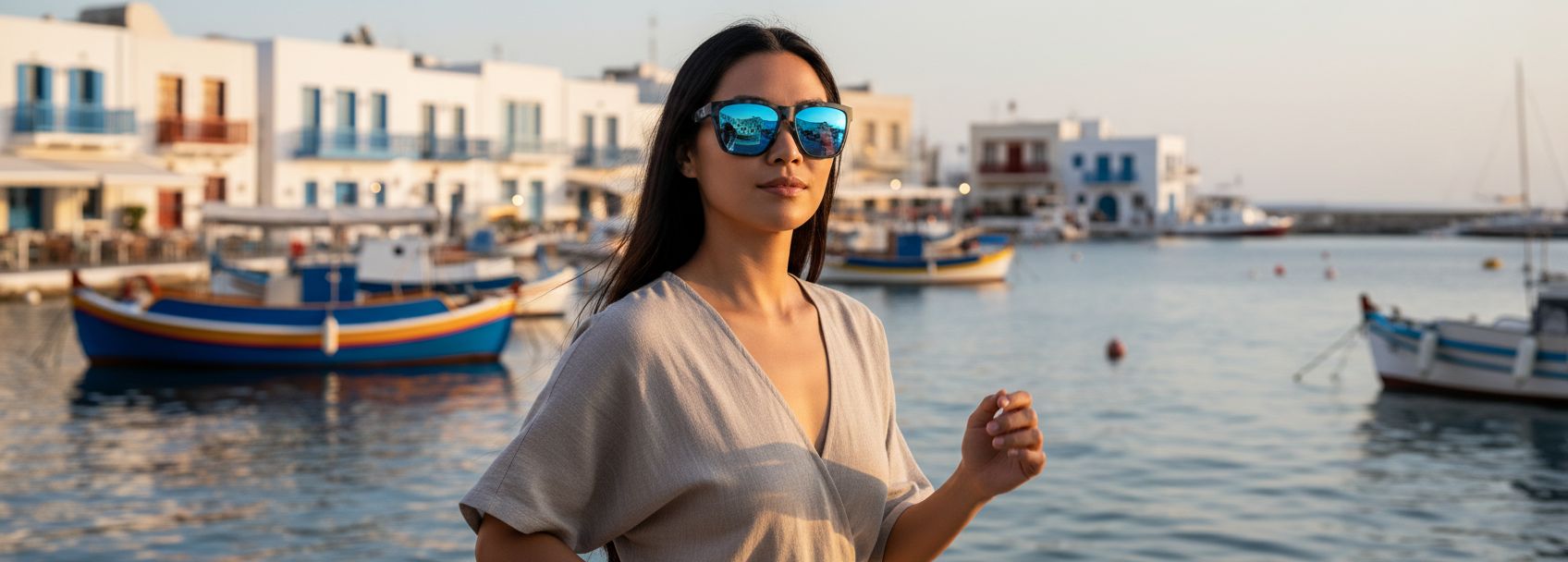 Gray polarized rectangle sunglasses with acetate frame, designed for fishing and water sports — view 3a
