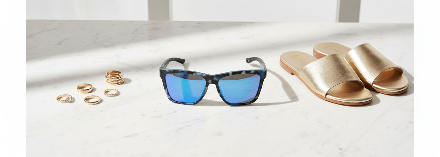 Gray polarized rectangle sunglasses with acetate frame, designed for fishing and water sports — view 7a