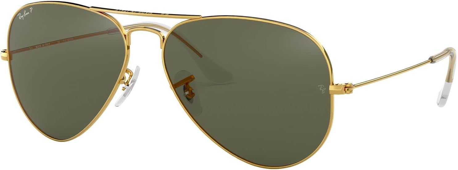 Polarized gray aviator sunglasses with metal frame, perfect for driving — side