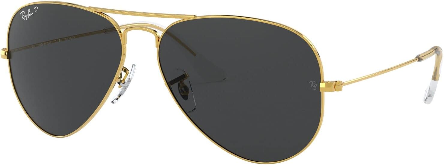 Polarized gray aviator sunglasses with metal frame, perfect for driving — view 5