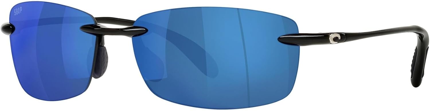 Polarized rectangle sunglasses with gray lenses and acetate frame, designed for fishing and water sports — view 1