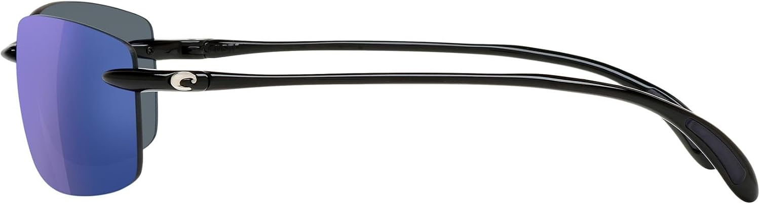 Polarized rectangle sunglasses with gray lenses and acetate frame, designed for fishing and water sports — view 2