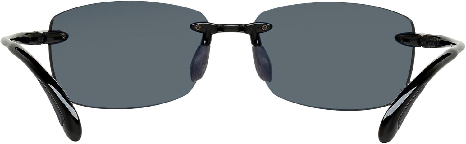 Polarized rectangle sunglasses with gray lenses and acetate frame, designed for fishing and water sports — view 3