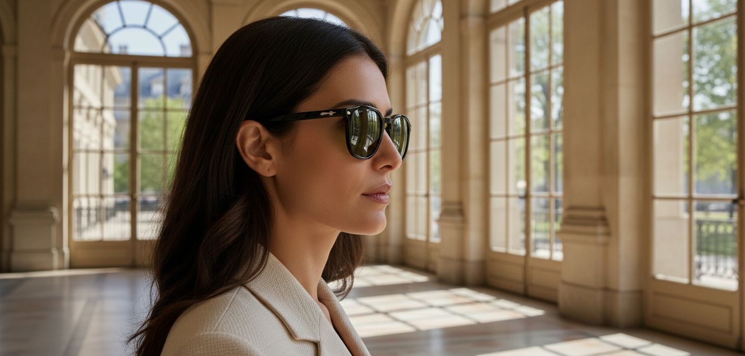 Gray acetate square sunglasses with UV400 anti-glare lenses, front view on white background — view 3