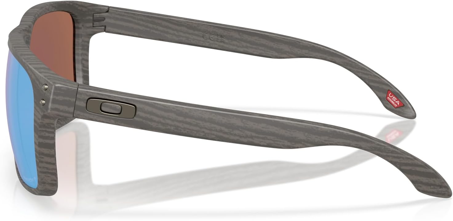 Polarized gray rectangular sunglasses with TR90 sport frame for cycling — back