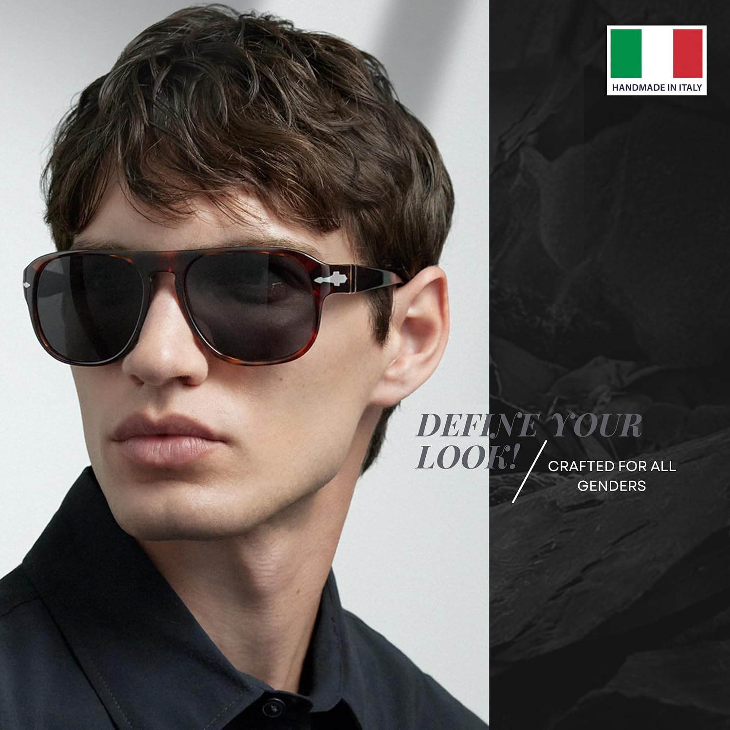 Gray rectangle sunglasses with acetate frame, ideal for professional work settings — view 4