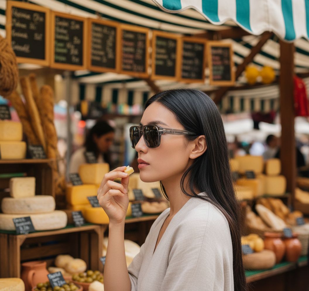 Gray rectangle sunglasses with acetate frame, ideal for professional work settings — view 2