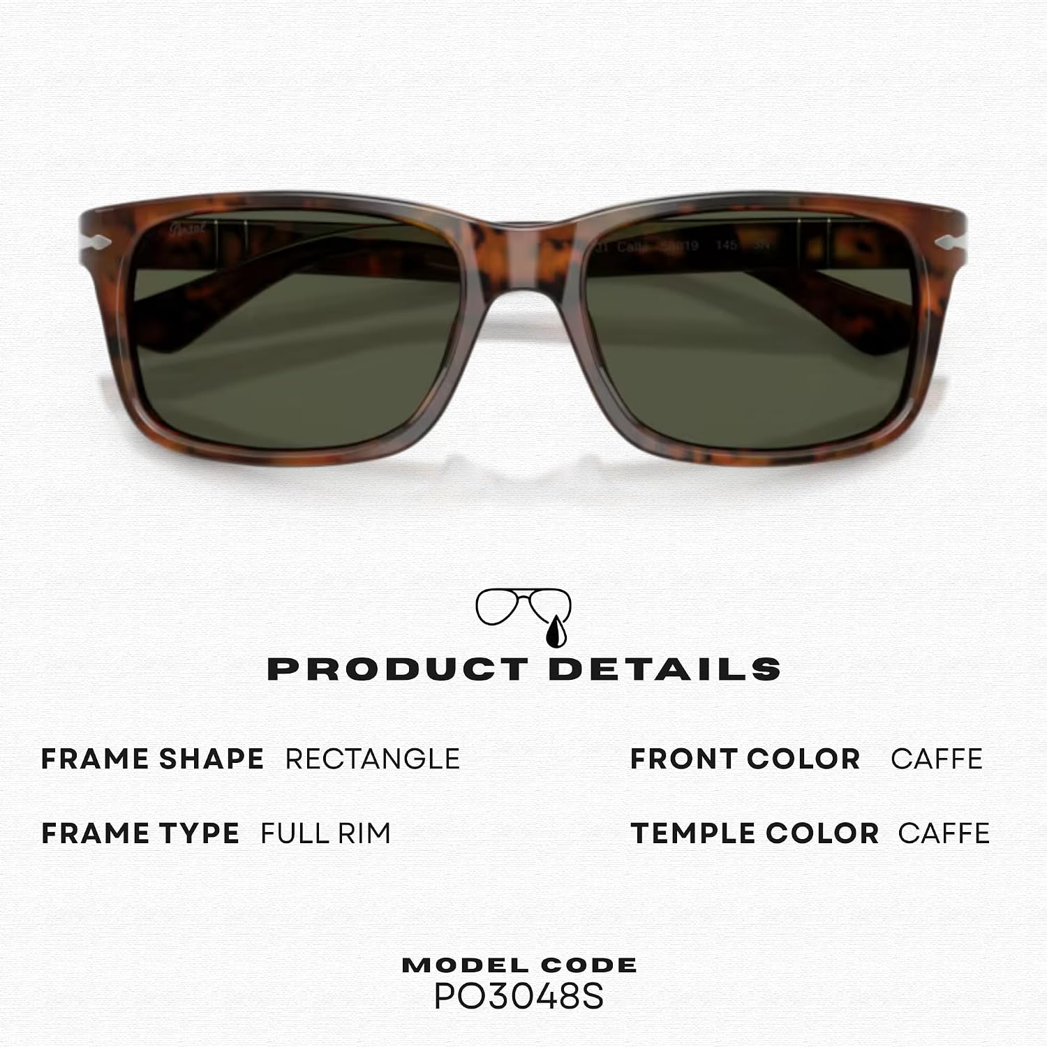 Gray rectangle sunglasses with acetate frame and UV400 anti-glare lenses for professional wear — back
