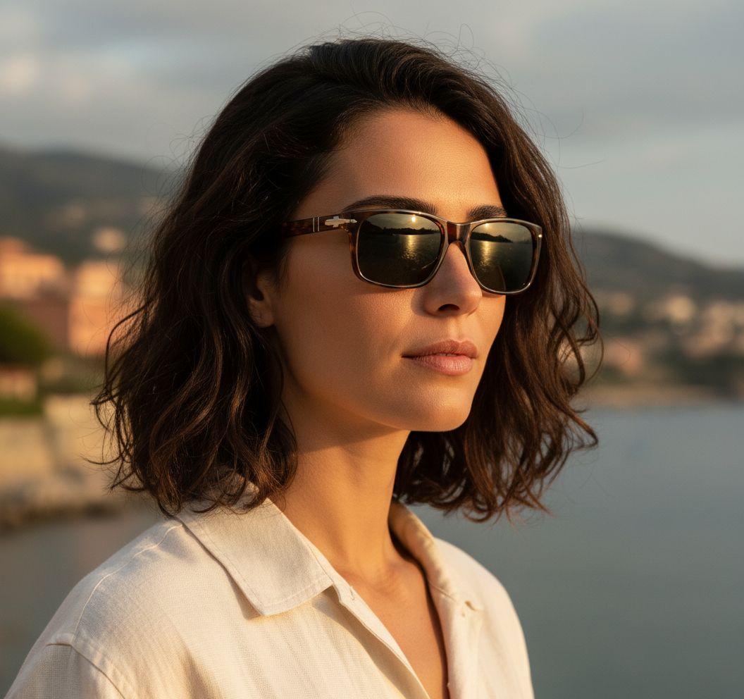 Gray rectangle sunglasses with acetate frame and UV400 anti-glare lenses for professional wear — view 6