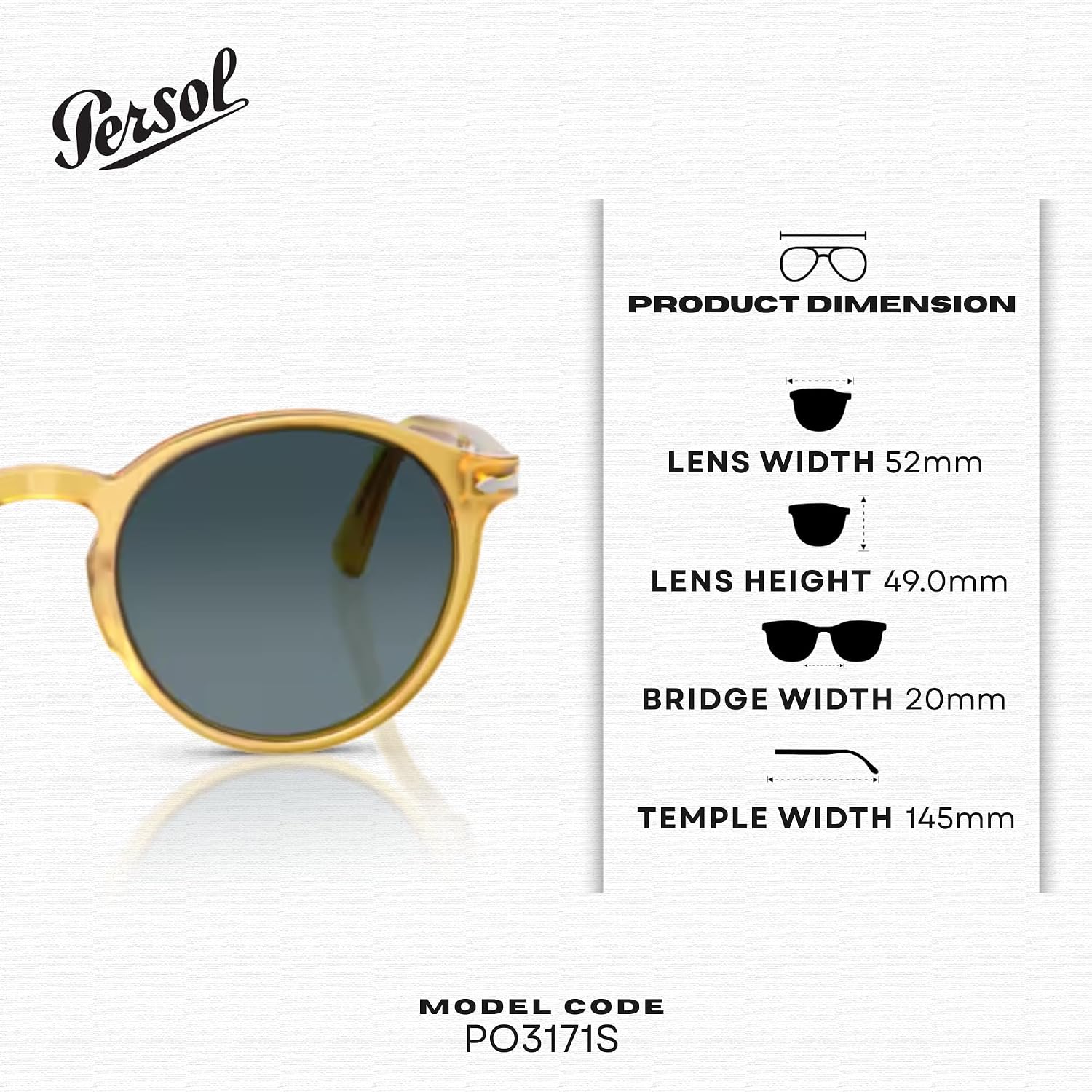 Polarized round sunglasses with gray lenses and acetate frame, retro style design — detail