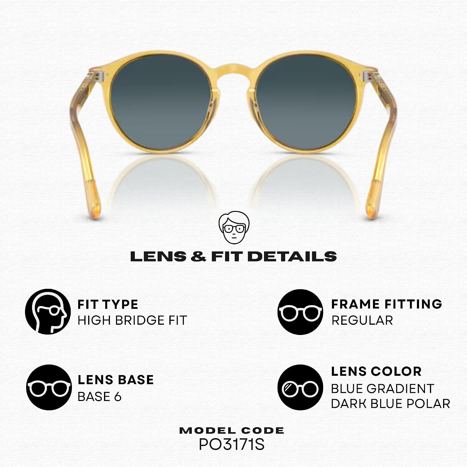 Polarized round sunglasses with gray lenses and acetate frame, retro style design — view 2