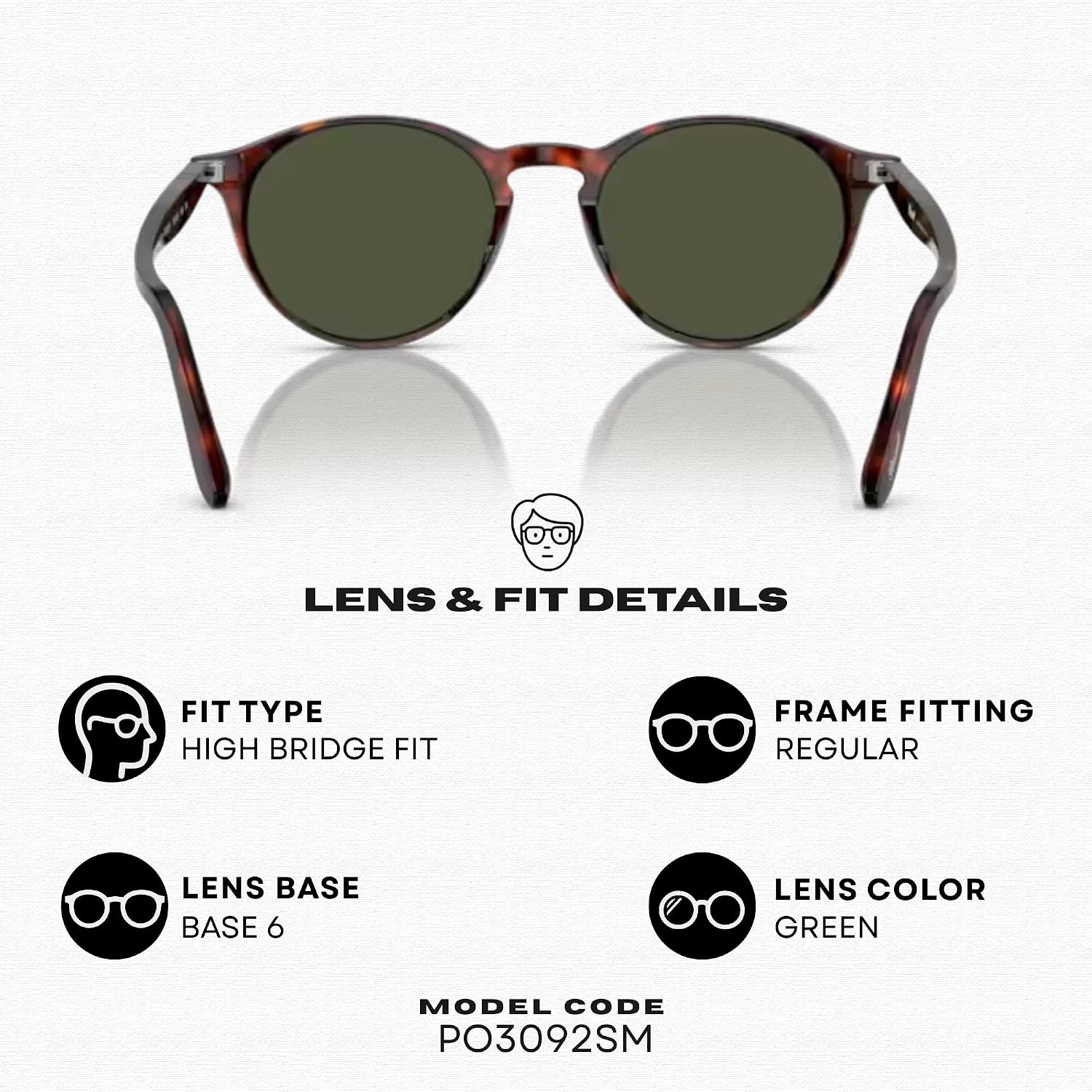 Classic round sunglasses with gray anti-glare lenses and acetate frame — view 2