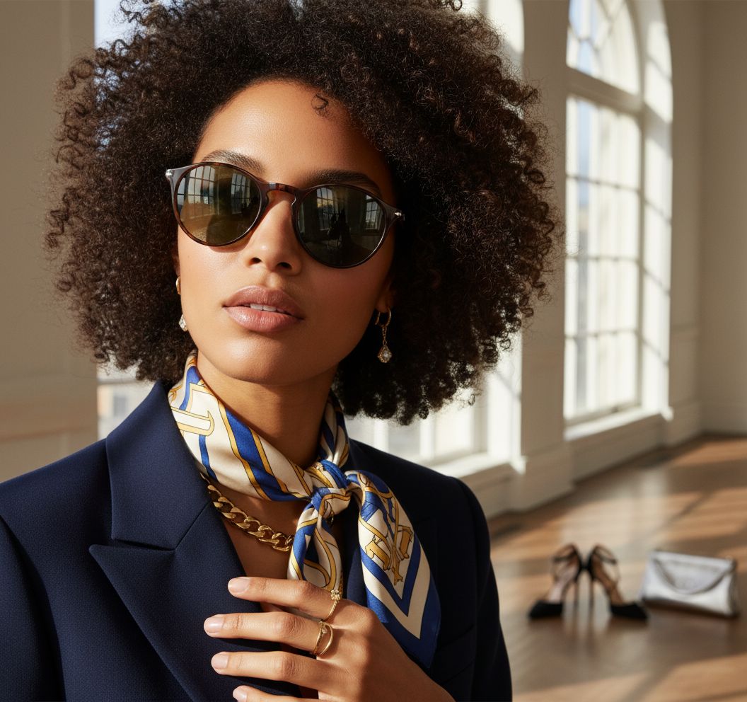 Classic round sunglasses with gray anti-glare lenses and acetate frame — view 5a